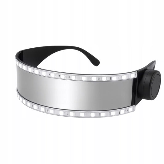 BALIAUS AKINIAI BALTI ŠVIEČIANTYS KOSTIUMŲ ŠVENTINIAI HELOVINUI KARNAVALUI