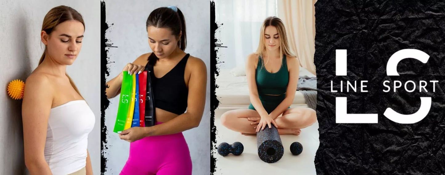 Gimnastikos kamuolys 85 cm – sėdėjimui, su pompa, Line Sport komplektas