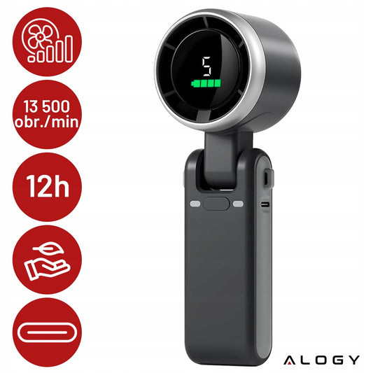 Nešiojamas mini ventiliatorius, tylus stalo ventiliatorius, rankinis, 3600mAh, 5 režimai