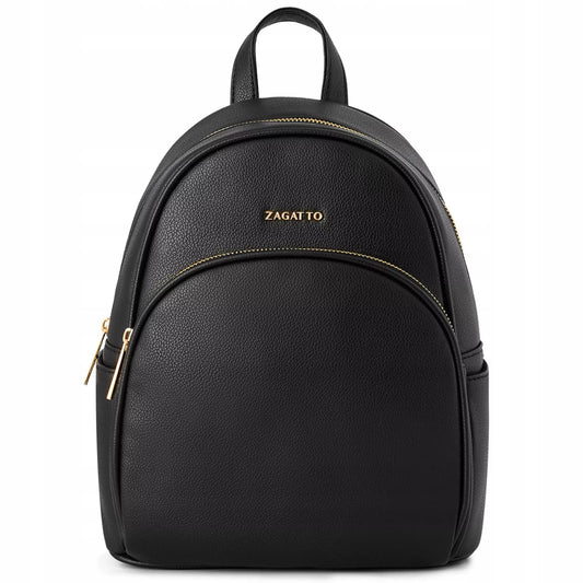 Moteriška elegantiška miesto stiliaus kuprinė iš juodos ekoodos