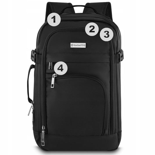 Kelioninė kuprinė 40x20x25 RYANAIR skrydžiams, lengvas rankinis bagažas ZAGATTO