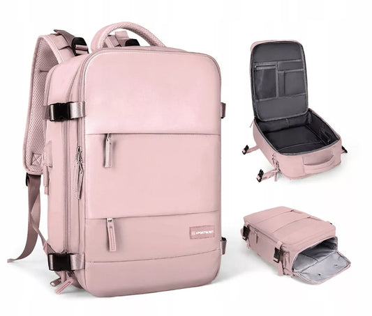 Kelioninė kuprinė 40x25x20 vandeniui atspari USB KABININIS BAGAŽAS RYANAIR WIZZAIR