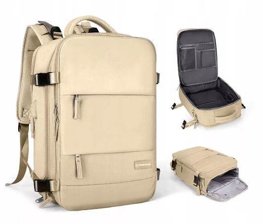 Kuprinė kelionėms 40×25×20, tinkama Ryanair/Wizzair, su USB, atspari vandeniui