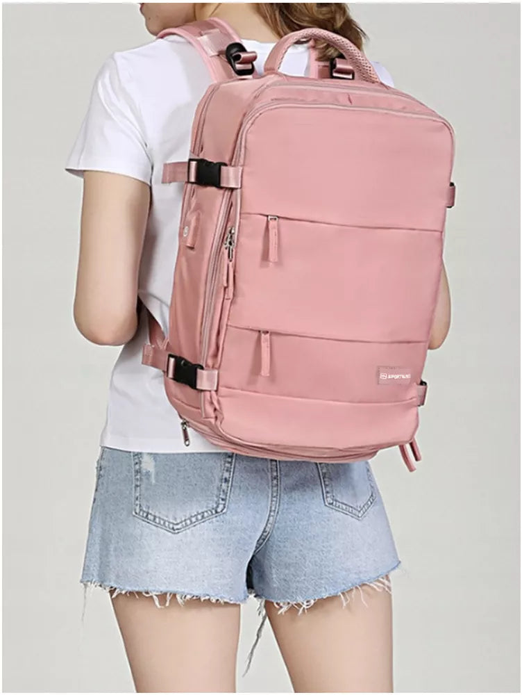 Kelioninė kuprinė 40x25x20 vandeniui atspari USB KABININIS BAGAŽAS RYANAIR WIZZAIR