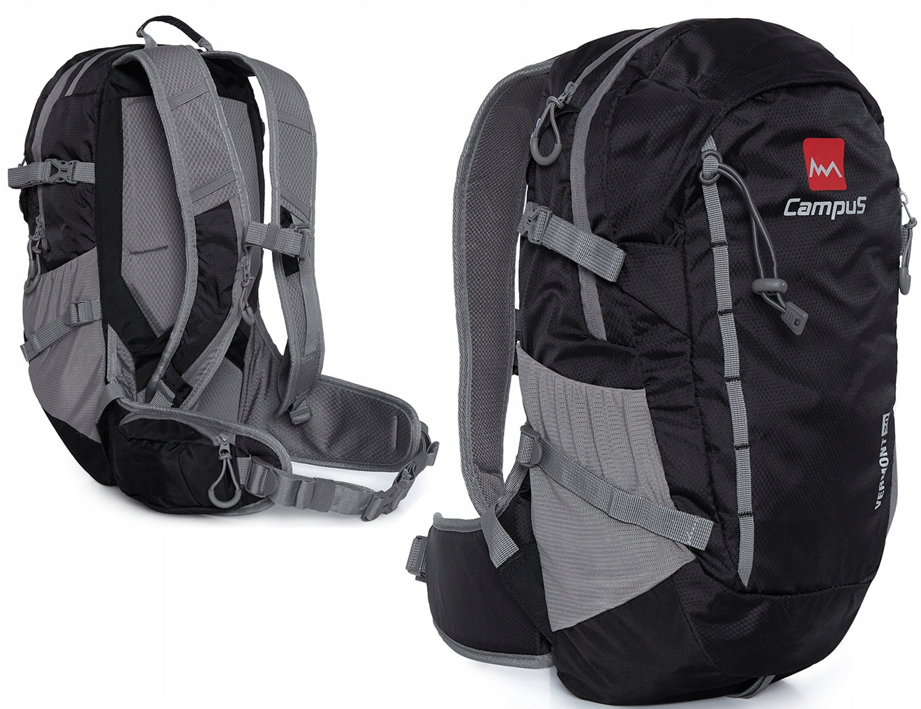 Turistinė kuprinė VERMONT 20-40 l juoda Campus