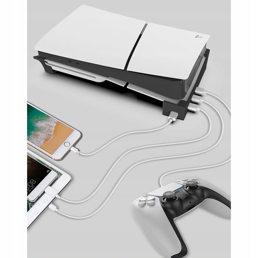 Horizontali stovas iPega PlayStation 5 PS5 Slim Pro+ su 4 papildomais USB