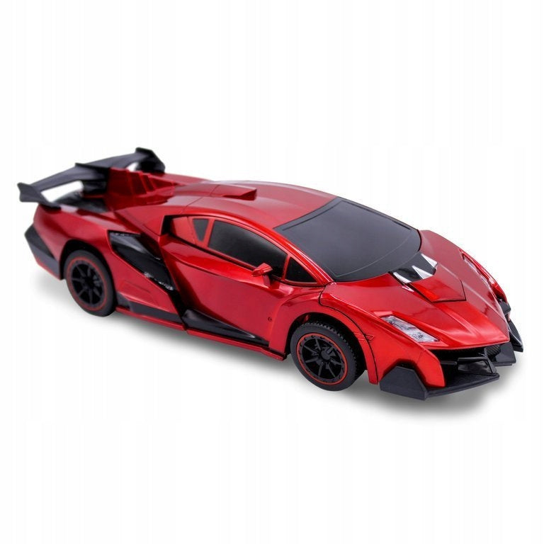 ROBOTAS AUTOMOBILIS LAMBORGHINI 2 viename AUTOBOT NUOTOLIU VALDOMAS SU PILOTU Įkrovimas