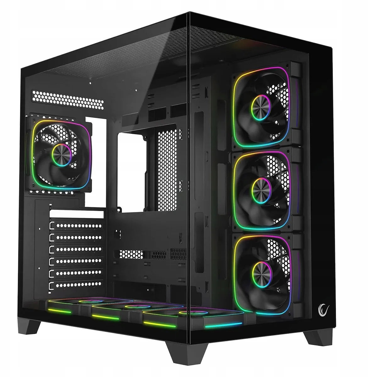 Rampage kompiuterio korpusas su grūdintu stiklu SEALITE, 7x ARGB PWM ventiliatoriai