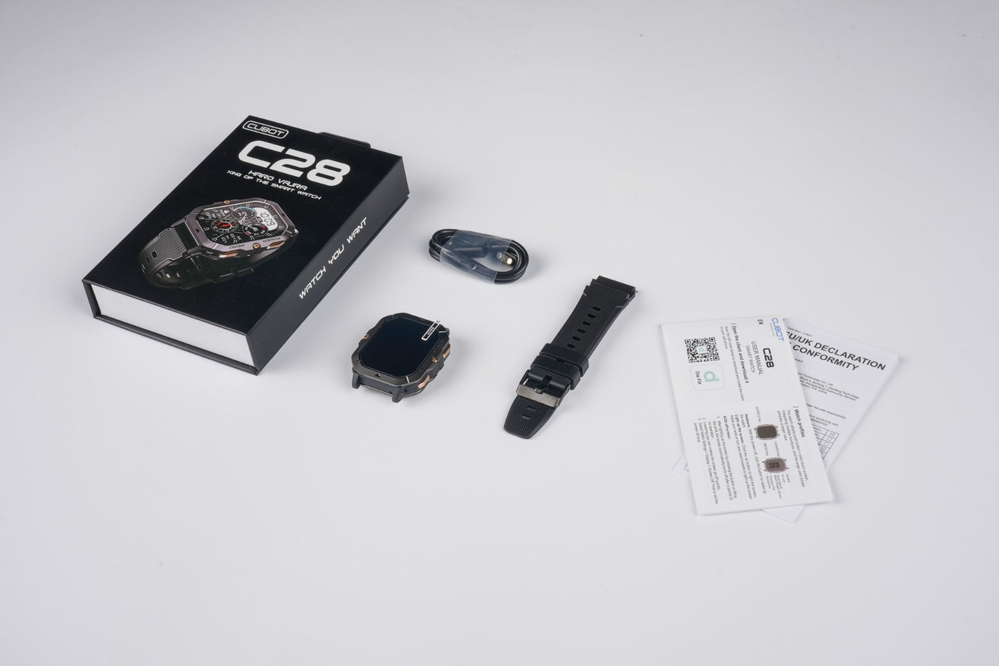 SMARTWATCH VYRIŠKAS LAIKRODIS CUBOT C28 AI SKAMBUČIAI ŠARVUOTAS VANDENS NEPRALEIDŽIANTIS LIETUVIŠKAS MENIU