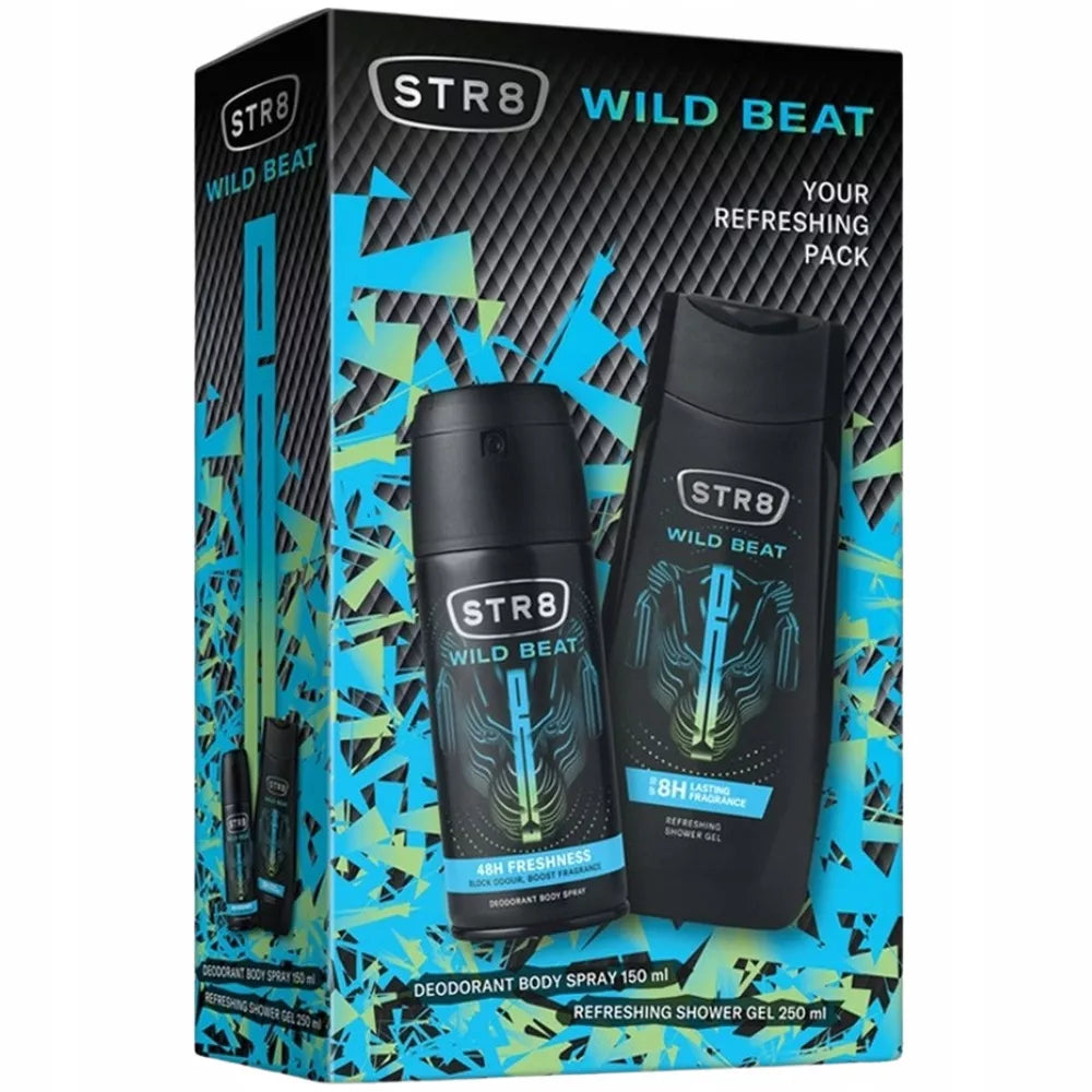 STR8 Wild Beat Dovanų rinkinys su kosmetika vyrams, gelinis dezodorantas
