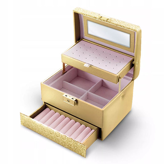 Papuošalų dėžutė elegantiška skrynelė talpi