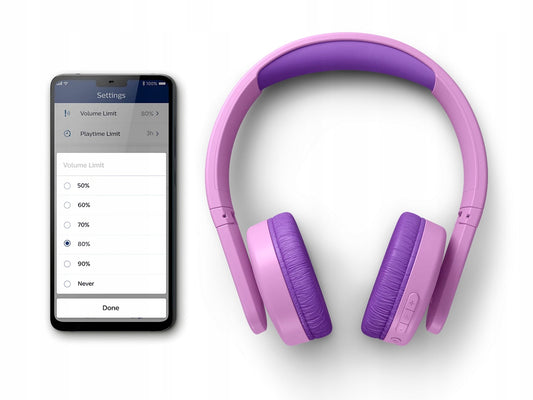 Belaidės ausinės vaikams Philips TAK4206PK - Rožinės su apšvietimu