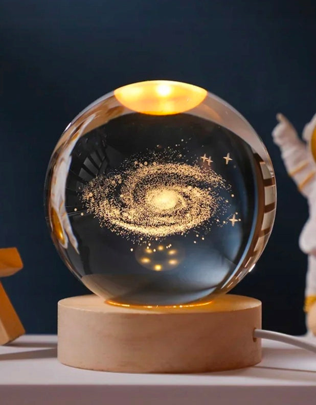 Stiklinis 3D Galaxy rutulio šviestuvas