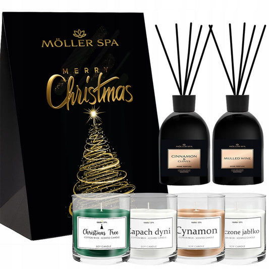 Kalėdinis dovanų rinkinys Difuzoriai Žvakės KVAPAI EGLĖ CINAMONAS