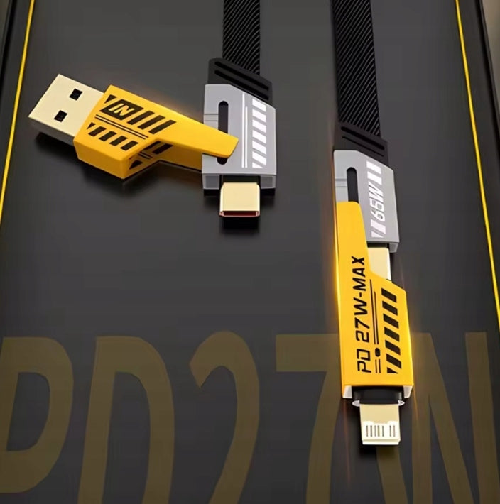 Greito veikimo GaN tinklo įkroviklis telefonui 45W PD QC + 65W C/Lightning laidas