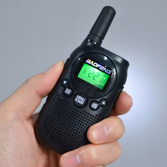 Walkie-talkie vaikams, PMR, žibintuvėlis, USB