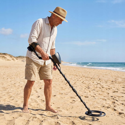 Metalo detektorius su LCD ekranu – 3 režimai: auksas, sidabras, monetos