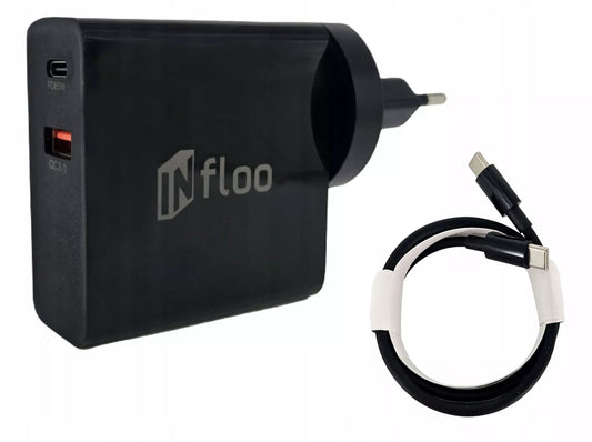 Įkrovimo rinkinys GaN 65W – įkroviklis, 3in1 indukcinis įkroviklis ir 1 m kabelis