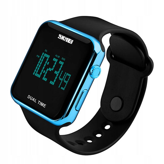 Moteriškas elektroninis sportinis laikrodis SKMEI su data, signalizacija ir apšvietimu