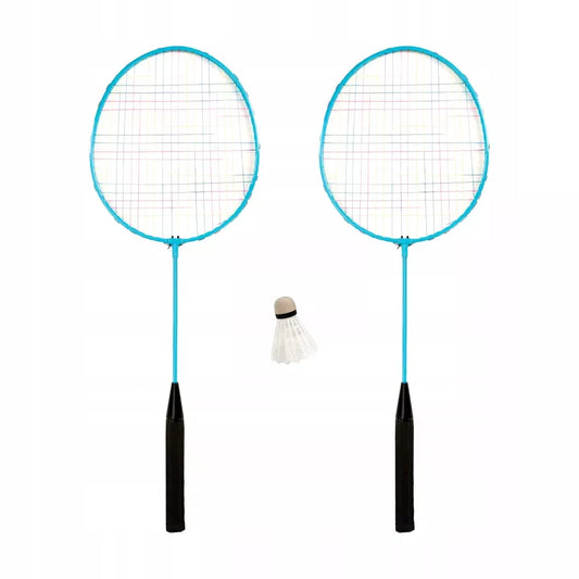Badmintono rinkinys – 2 raketės, plunksninė, dėklas
