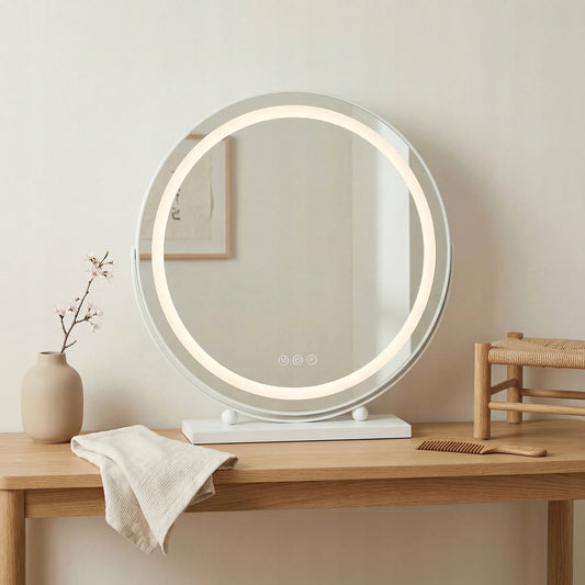 Apvalus LED veidrodis REA MAKE-UP WHITE 50 cm