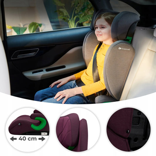 Automobilinė kėdutė 100-150cm 15-36kg i-Size ISOFIX Kinderkraft JUNIOR FIX