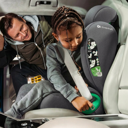 Automobilinė kėdutė Kinderkraft JUNIOR FIX 2 PLUS 100-150 cm su organizatoriumi