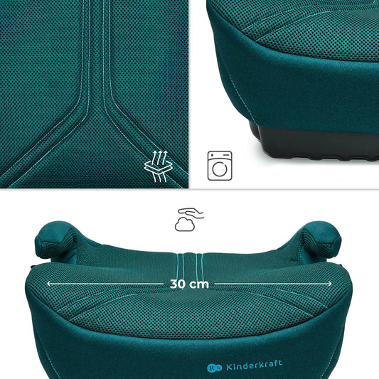 Automobilinė kėdutė-paaukštinimas 15-36 kg Kinderkraft I-BOOST 2 ISOFIX 125-150 cm I-SIZE žalia