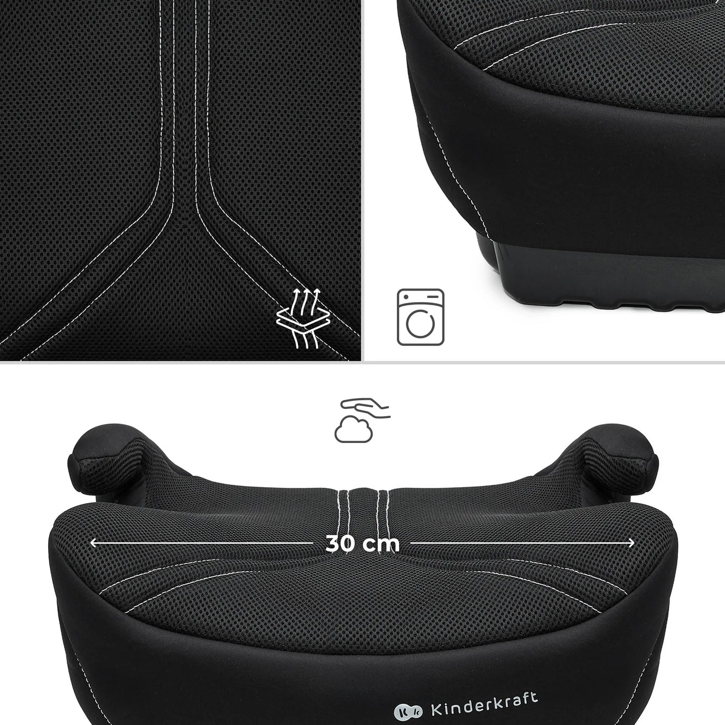 Automobilinė kėdutė-paaukštinimas Kinderkraft I-BOOST 2 PRO ISOFIX 125-150cm I-SIZE