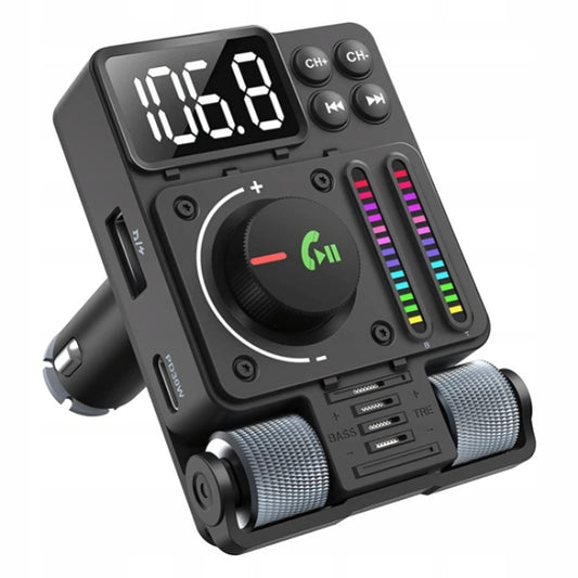 Automobilinis FM siųstuvas Bluetooth 5.3 PD 30W kroviklis