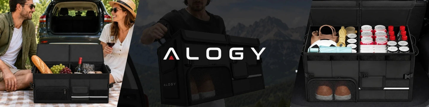 Automobilio bagažinės organizatorius krepšys Alogy 60L sulankstomas