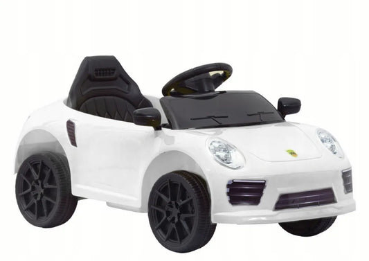 Baltas akumuliatorinis automobilis