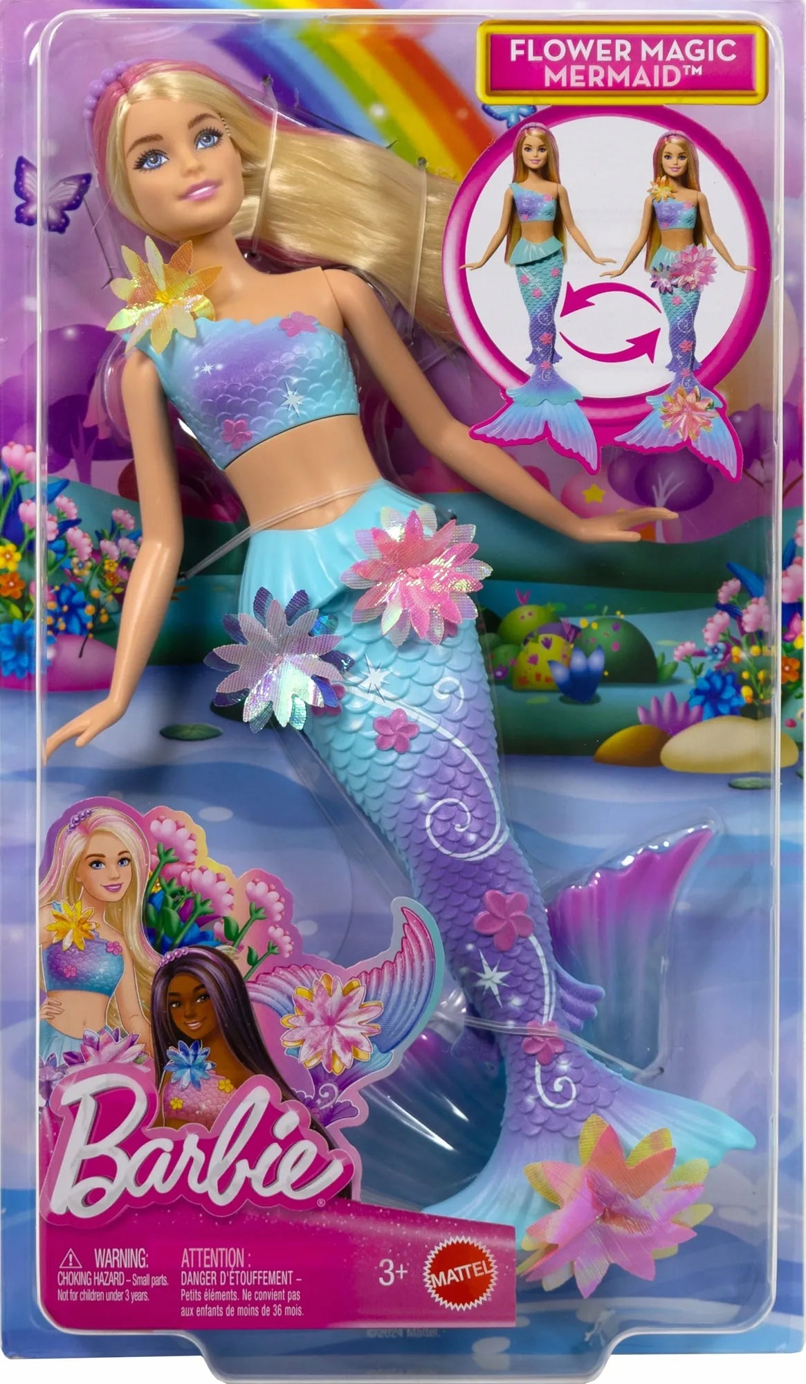 „Barbie Dreamtopia“ undinė blondinė su žydinčiomis gėlėmis JDM72