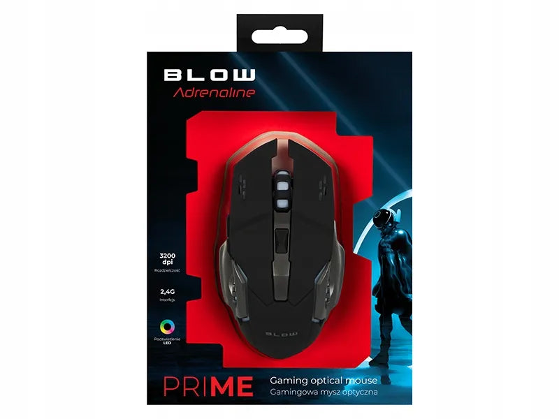 Belaidė optinė žaidimų pelė USB nešiojamajam kompiuteriui 2,4 GHz juoda