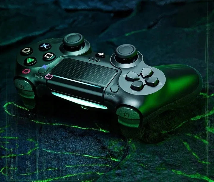 Belaidis ir laidinis valdiklis PS4, juodas
