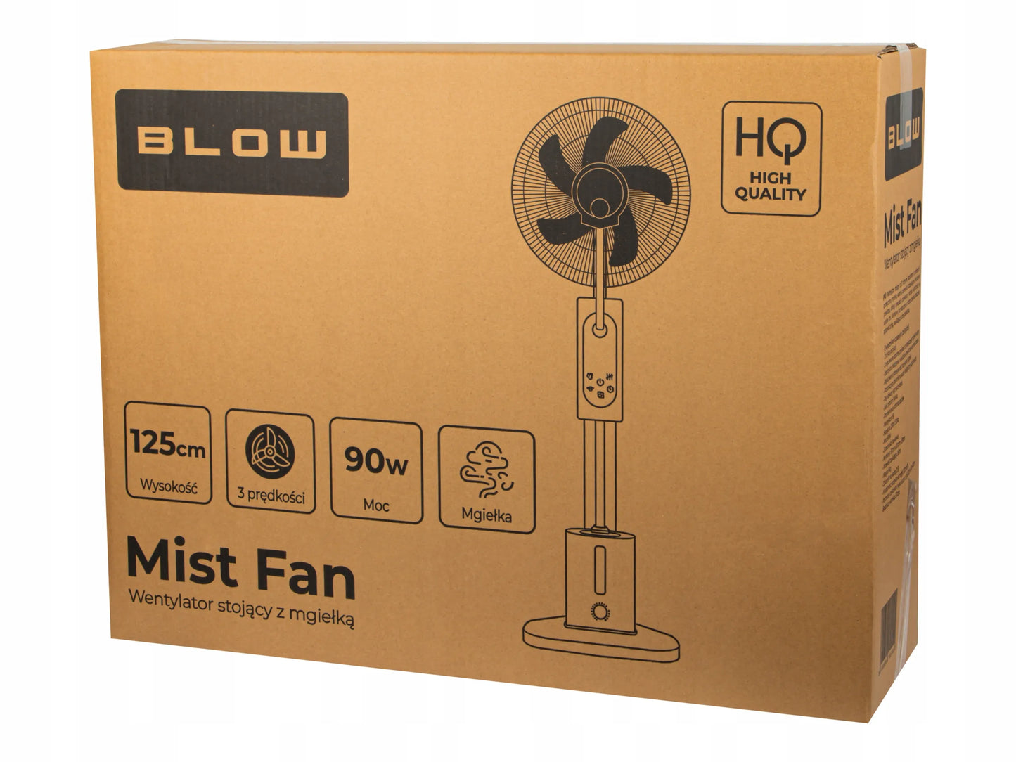 BLOW Mist fan 16” 90W pastatomas ventiliatorius su drėkintuvu ir miglos funkcija