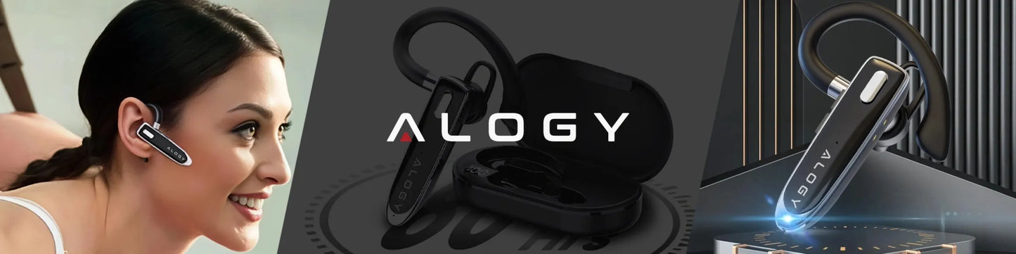 BLUETOOTH 5.1 ausinė Alogy belaidė laisvų rankų įranga 12h pokalbių