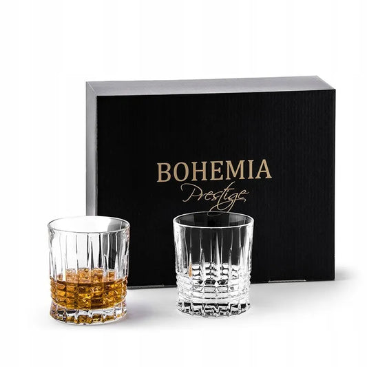 Bohemia Prestige Perfecto krištolinės stiklinės viskiui, 300 ml, 6 vnt., su storu dugnu