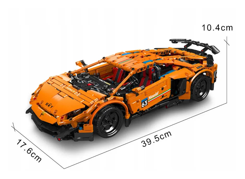 „Coil“ Lamborghini Aventador SVJ konstruktorius, 1620 detalių, nuotoliniu būdu valdomas automobilis