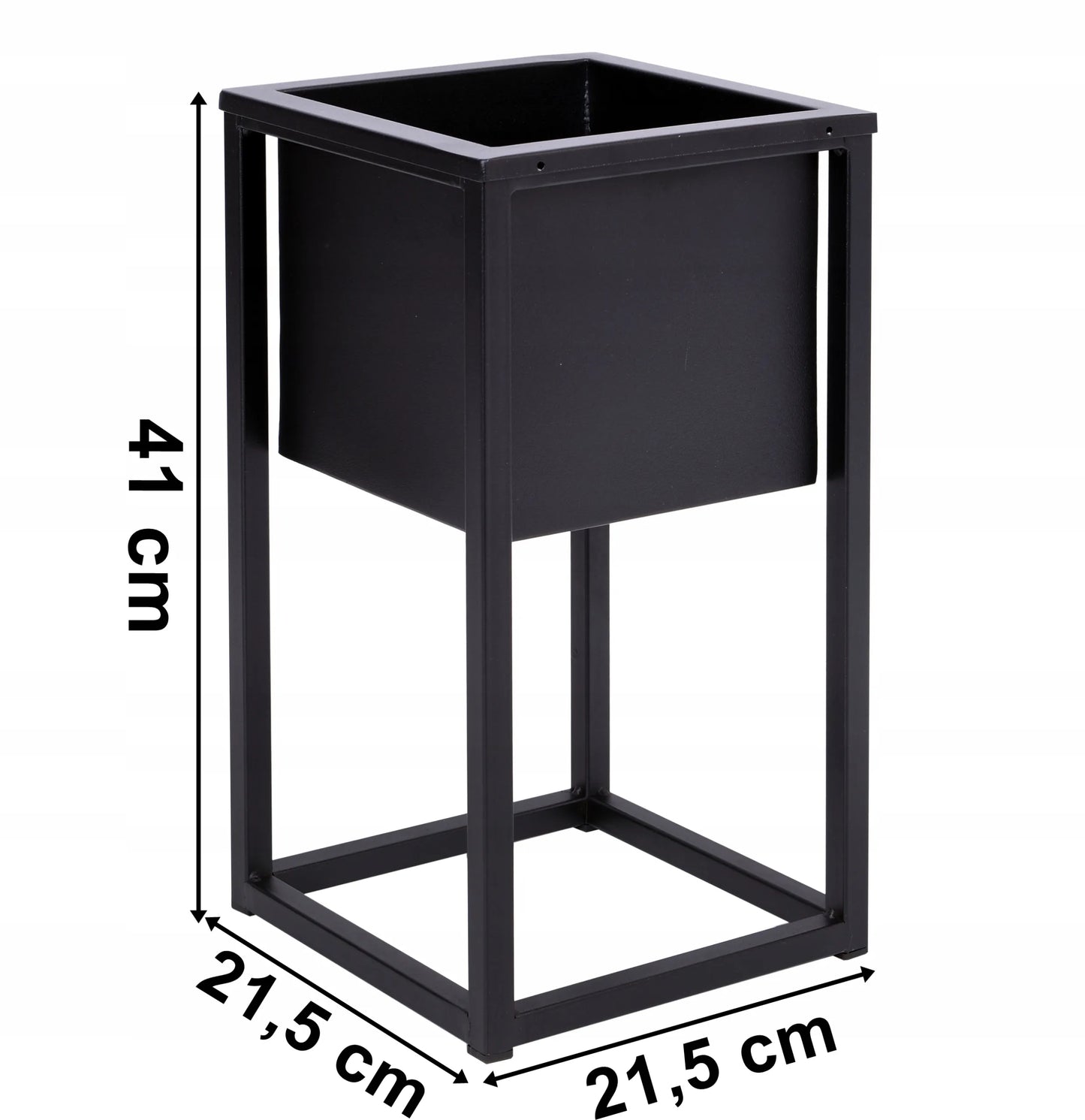 Concove loft stovas augalams, 40 cm, juodas