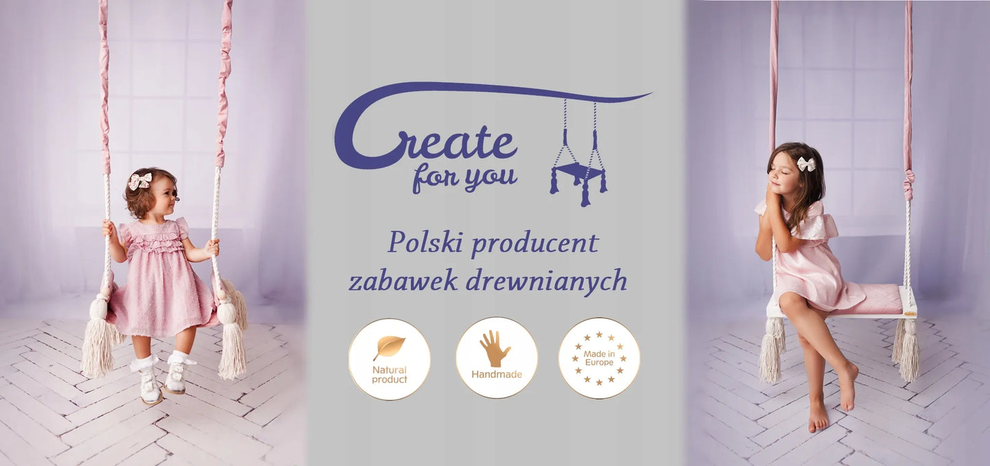 Didelės vaikiškos namų sūpynės, vaikiškas, dygsniuotas audinys, ROŽINĖ