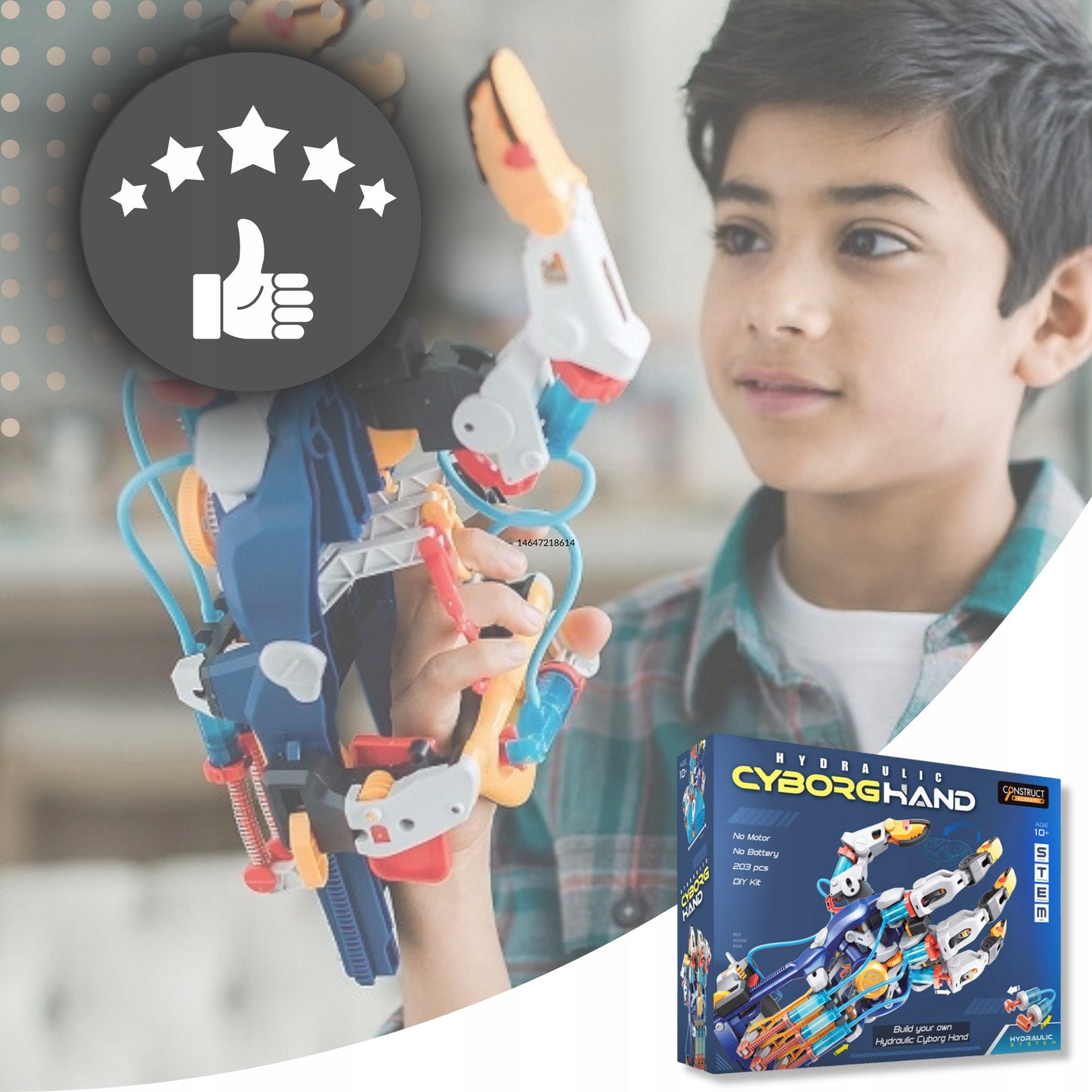 Interaktyvus Edukacinis Robotas Vaikams: Hidraulinė Kiborgo Ranką