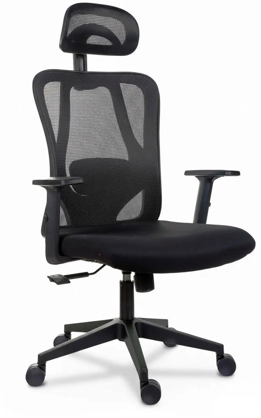 Ergonomiška biuro kėdė Giosedio FXB004 su reguliuojamais porankiais ir galvos atrama, atitinkanti saugos reikalavimus