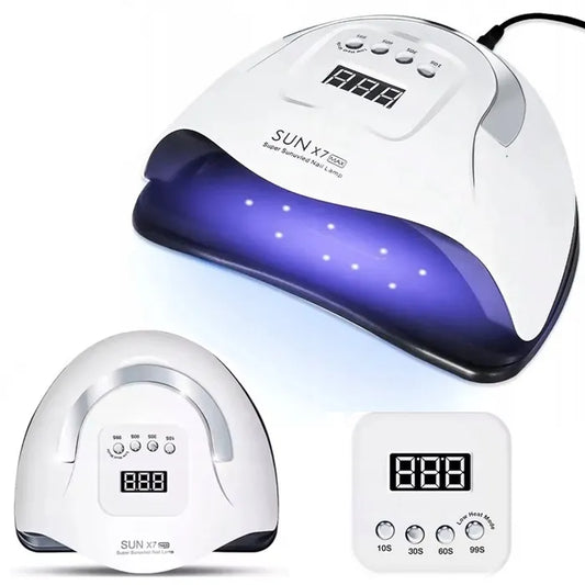 eVanda X7 MAX 220 W UV/LED nagų lempa hibridiniam lakui ir geliui su laikmačiu