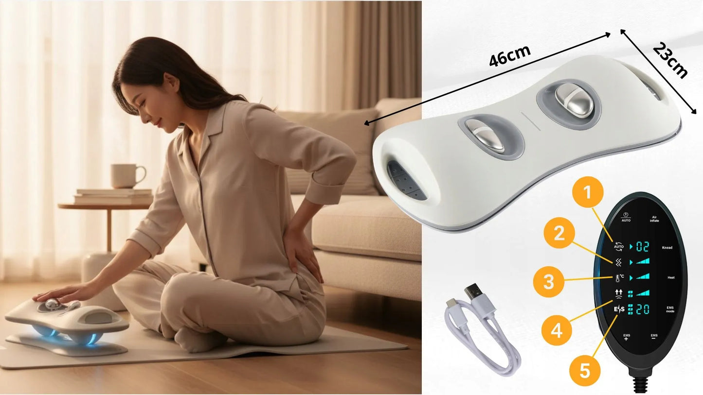 Fit4Med EMS juosmeninės dalies nugaros masažuoklis – tempimas, šildymas, skausmo malšinimas