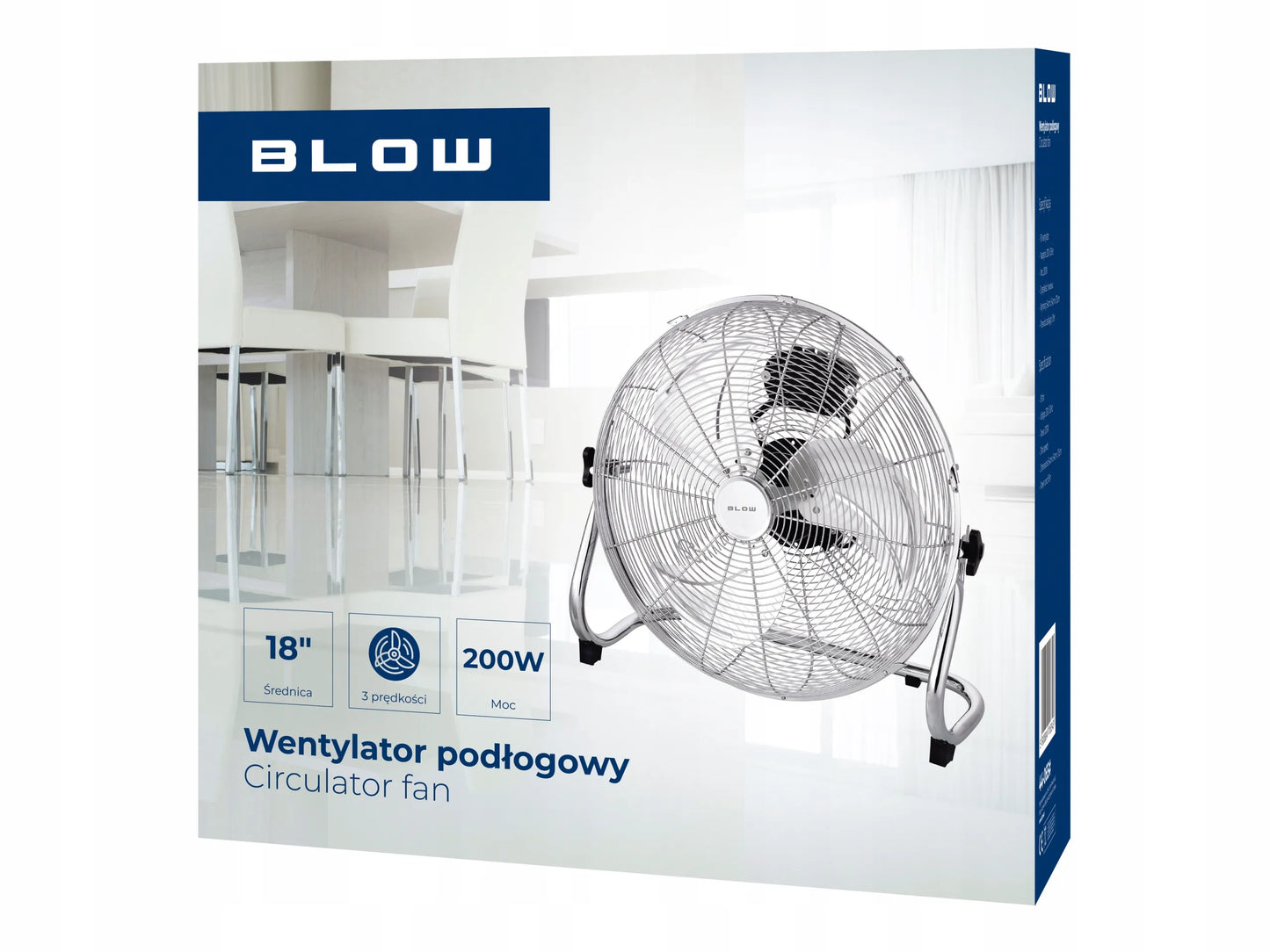 Galingas grindinis ventiliatorius Blow 200W