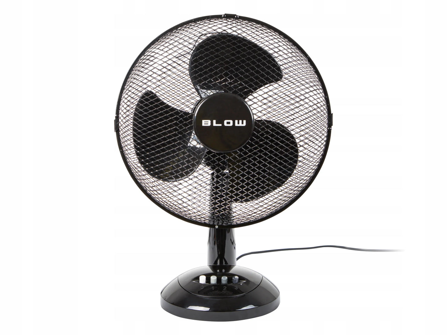 Galingas tylus stalo ventiliatorius su besisukančia galvute, 3 greičiais, osciliacija, 40W, 30cm