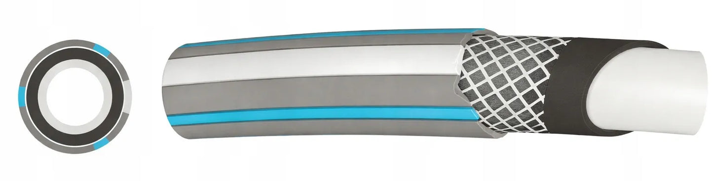 Guminė sodo žarna 1/2" 30 m, 4 sluoksnių MODERN pistoletas, vežimėlis, BRADAS rinkinys