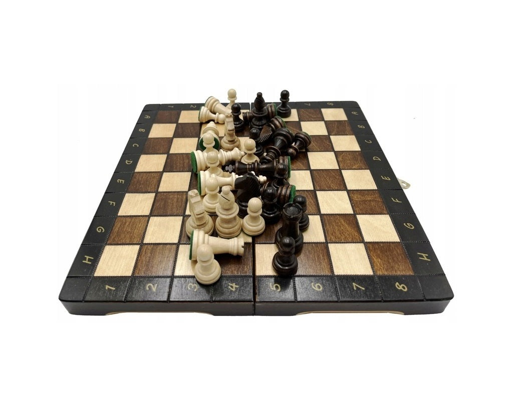 Medinė šachmatų lenta – 28,7 × 28,7 cm