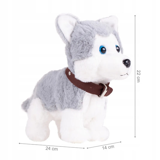 Interaktyvus pliušinis šuniukas Husky, valdomas balsu, loja